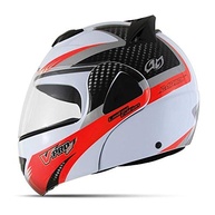 Capacete Escamoteável Pro Tork V-Pro Jet 2 Carbon Branco/Vermelho - Segurança e Estilo para Sua Pilotagem - imagem 3
