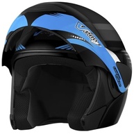 Capacete Escamoteável Pro Tork V-Pro Jet 2 Carbon Preto/Azul - Tamanho 62 - Viseira Fumê - imagem 3