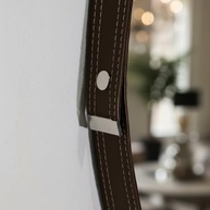 Espelho Redondo Adnet 60cm - Design Escandinavo com Suporte em Alumínio | Ideal para Sala, Quarto e Banheiro - imagem 5
