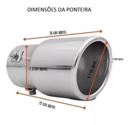 Ponteira Escapamento Esportivo Universal Cromada - Design Moderno e Som Esportivo - imagem 1