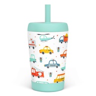 Copo Infantil Isolado Aço Inox com Canudo Silicone 340g - Ideal para Escola e Aventuras - imagem 1