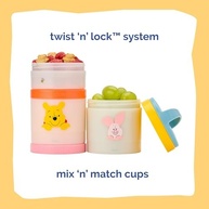 Whiskware Recipientes Empilháveis Disney Ursinho Pooh - 3 Copos para Lanches Escolares e Viagens - imagem 5