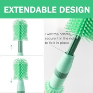 Kit de Limpeza de Garrafa de Viagem 6 em 1 - Escova Silicone Segura e Portátil - imagem 4