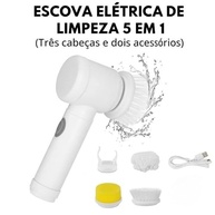 Escova Elétrica 5 em 1 USB: Limpeza Rápida e Eficiente para Cozinha e Banheiro - imagem 4