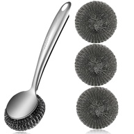 LUMAI Escova de Aço Inoxidável com Esponja de Lã de Aço - Limpeza Eficiente e Durável para Cozinha - imagem 1