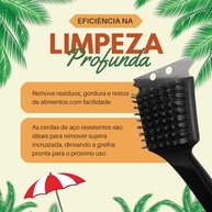 Escova de Aço com Raspador para Grelha de Churrasco 30cm - Limpeza Profunda e Fácil - imagem 2
