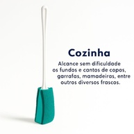 Escova Limpa Garrafas e Mamadeiras com Espuma Anti Riscos - Alta Durabilidade - imagem 2