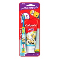 Escova Dental Minions Colgate 6+ Anos + Gel - imagem 1