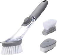 Escova de Limpeza 2 em 1 com Dispensador de Detergente | Cabo Ergonômico e Multiuso para Casa - imagem 1