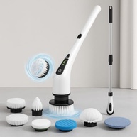 Esfregão Elétrico 9 Em 1 Mop Sem Fio com Rotação 360° - Escova de Limpeza Multiuso Recarregável - imagem 2