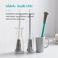 Escova de Limpeza para Garrafas com Cabo Longo e Esponja Macia - Ideal para Copos Altos, Decantadores e Mamadeiras - imagem 5