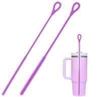 Escova de Limpeza de Palha de Silicone - 2 Peças Extra Longas com Cerdas para Canudos de Vidro e Metal - imagem 2