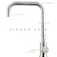 Torneira Cozinha Monocomando Inox 304: Prata Escovado - imagem 2