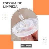 Kit 4 Escovas de Limpeza com Haste em Aço Inoxidável - Cerdas em Nylon, Tamanhos Variados e Cores Sortidas - imagem 4