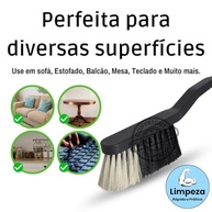 Kit 2 Escovas Multiuso de Limpeza - Vassourinha Portátil para Sofá, Mesa e Estofados - imagem 5