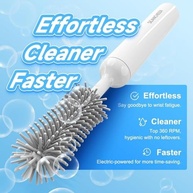 Limpador Elétrico de Mamadeira 360° com Escovas Silicone - Seguro, Eficiente e Sem Esforço - imagem 3