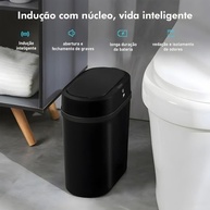 Lixeira Automática com Sensor 3D - 12L, Sem Contato, Inteligente para Casa e Escritório - imagem 3