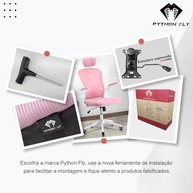 Cadeira Ergonômica de Escritório com Estofado Mesh Rosa - Conforto e Postura Ideal - imagem 4