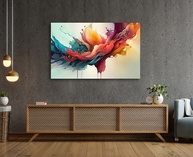 Quadro Decorativo Abstrato 90x60cm - Tela Premium em Tecido Canvas para Sala, Quarto e Escritório - imagem 3