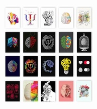 Quadros Decorativos Psicologia Cérebro Mente - Moldura Pronta para Escritório e Terapia - imagem 3