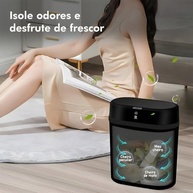 Lixeira Automática com Sensor 3D - 12L, Sem Contato, Inteligente para Casa e Escritório - imagem 4
