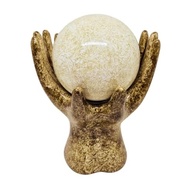 Estatueta Mão com Esfera em Cerâmica - Decoração Elegante para Sala, Quarto e Escritório - imagem 2