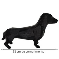 Salsicha Dachshund 21cm - Cachorro 3D Preto Decorativo para Casa e Escritório - imagem 5