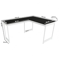 Mesa em L Estilo Industrial - Escrivaninha de Canto para Escritório e Estudo | Tampo Texturizado e Design Moderno - imagem 4