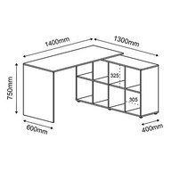 Mesa de Escritório em L com 8 Nichos - Design Moderno para Home Office - imagem 4