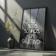 Quadro Decorativo Motivacional - Faça Seus Sonhos Acontecer | Frase Inspiradora para Escritório e Casa - imagem 1