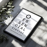 Quadro Decorativo Invisível com Moldura - Frase Motivacional Minimalista para Sala, Quarto e Escritório - imagem 4