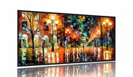 Quadro Decorativo Pintura Color 130x60cm - Moldura Preta Moderna para Sala, Quarto e Escritório - imagem 1