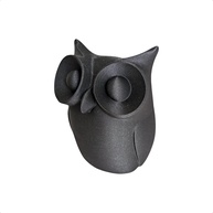 Estátua de Coruja Minimalista Preta - Escultura Decorativa Moderna para Sala, Quarto e Escritório - imagem 1