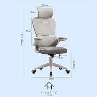 Cadeira de Escritório Ergonômica Branca com Malha Respirável e Ajustes Multifuncionais | HYATTO OFFICE - imagem 3