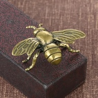 Escultura de Abelha Dourada Vintage - Decoração de Mesa Feita à Mão para Escritório e Estudo - imagem 2