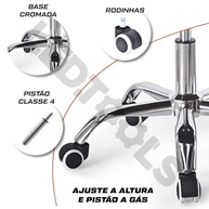 Cadeira de Escritório Giratória com Altura Ajustável - Conforto Ergonômico Premium - imagem 4