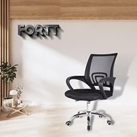 Cadeira de Escritório Secretária com Rodinhas e Encosto Mesh - Base Cromada Preta CSF02-P - imagem 3