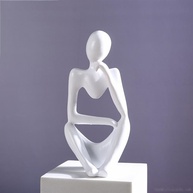 Estátua do Pensador em Resina - Decoração Elegante para Casa e Escritório - imagem 1