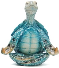 Estátua de Yoga de Tartaruga Marinha em Resina - Decoração Zen para Casa e Escritório - imagem 2