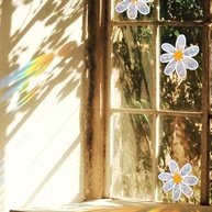 Adesivo de Janela Margarida Refletivo - PVC Reutilizável para Casa e Escritório - imagem 4