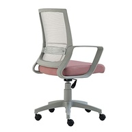 Cadeira de Escritório Giratória Stay Roal Cinza com Encosto em Tela e Assento Rosa - Conforto e Estilo para seu Home Office - imagem 5