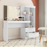 Escrivaninha Penteadeira Notável Móveis Branco/Rosa - Design Elegante e Funcional para Seu Espaço - imagem 3