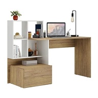 Mesa Escrivaninha Atlantis Multimóveis Branca/Rústica com Espaço para PC – Organize Seu Home Office com Estilo - imagem 2