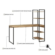 Escrivaninha com Estante Alta 1,50m - Design Moderno e 4 Prateleiras | Compace Dynamica - imagem 3