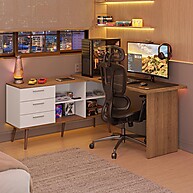 Escrivaninha Gamer Em L Lisboa: Organize Seu Setup! - imagem 1