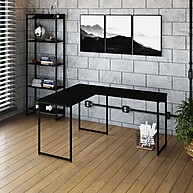 Escrivaninha L Industrial 120x140cm: Seu Escritório Moderno - imagem 1
