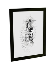 Quadro Decorativo A3 O Homem Esculpindo A Si Mesmo – Self Made | Impressão Premium em Papel Fotográfico - imagem 1