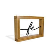 Escultura Decorativa Fé em Metal e Madeira - Design Inspirador para Mesa ou Parede - imagem 3