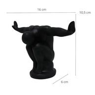 Estatueta Abstrata Homem Cabeça Baixa com Braços Abertos - Escultura Contemporânea para Decoração de Escritório - imagem 4