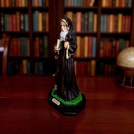 Imagem de São Bento em Resina 15cm - Escultura Religiosa com Detalhes Artesanais - imagem 5